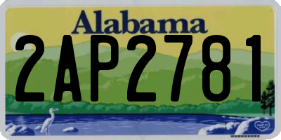 AL license plate 2AP2781