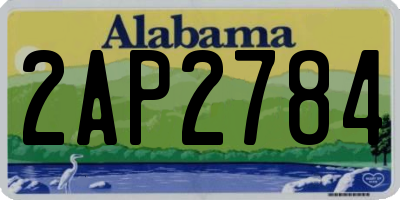 AL license plate 2AP2784