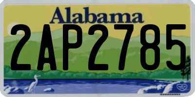 AL license plate 2AP2785