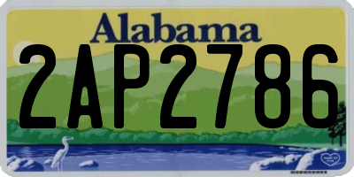 AL license plate 2AP2786