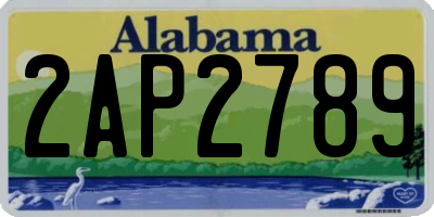 AL license plate 2AP2789