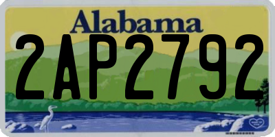 AL license plate 2AP2792