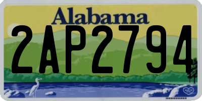 AL license plate 2AP2794