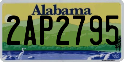 AL license plate 2AP2795