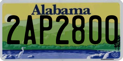 AL license plate 2AP2800