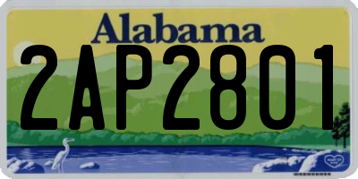 AL license plate 2AP2801
