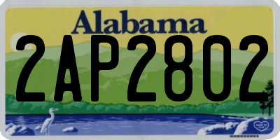 AL license plate 2AP2802