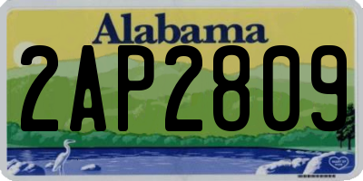 AL license plate 2AP2809