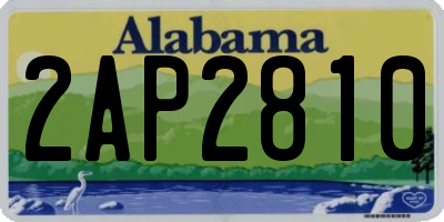 AL license plate 2AP2810