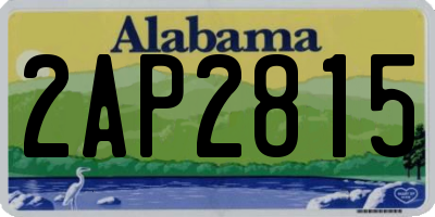 AL license plate 2AP2815