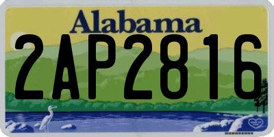 AL license plate 2AP2816