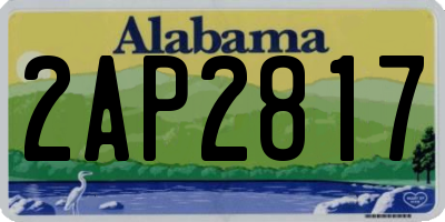AL license plate 2AP2817