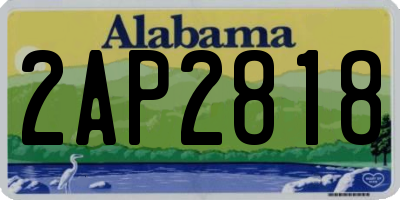 AL license plate 2AP2818