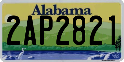 AL license plate 2AP2821