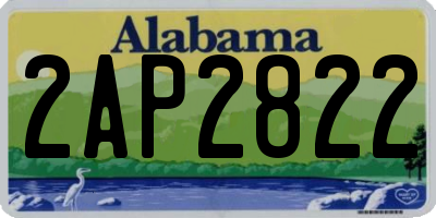 AL license plate 2AP2822