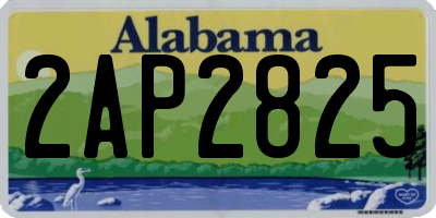 AL license plate 2AP2825