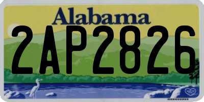 AL license plate 2AP2826