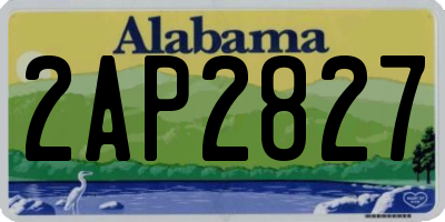 AL license plate 2AP2827