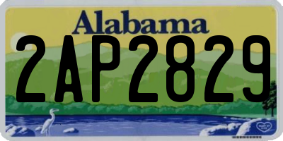 AL license plate 2AP2829