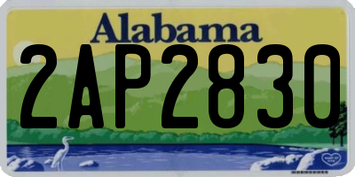 AL license plate 2AP2830