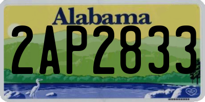 AL license plate 2AP2833
