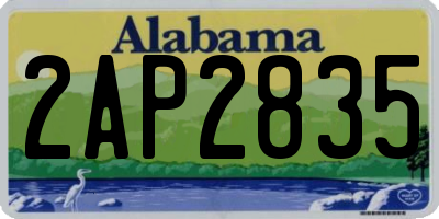 AL license plate 2AP2835