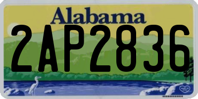 AL license plate 2AP2836