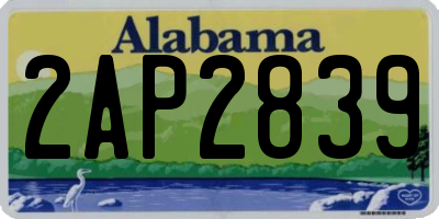 AL license plate 2AP2839