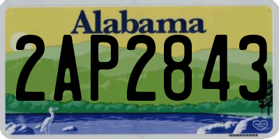 AL license plate 2AP2843