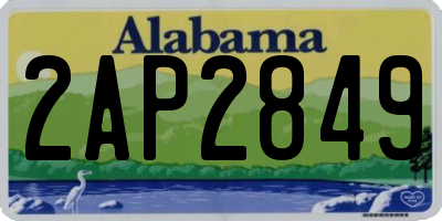 AL license plate 2AP2849