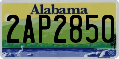 AL license plate 2AP2850