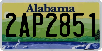 AL license plate 2AP2851