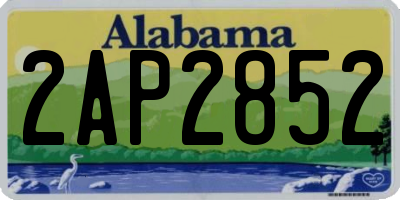 AL license plate 2AP2852