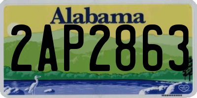 AL license plate 2AP2863