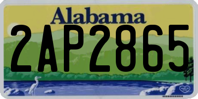 AL license plate 2AP2865