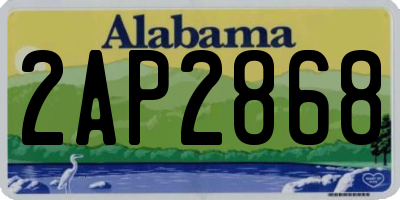 AL license plate 2AP2868