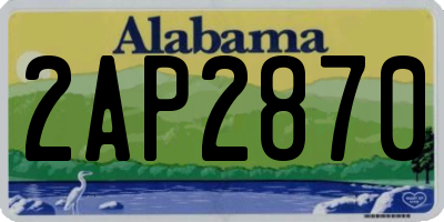 AL license plate 2AP2870