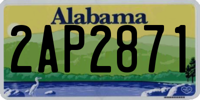 AL license plate 2AP2871