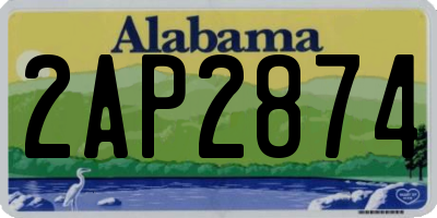 AL license plate 2AP2874