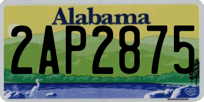 AL license plate 2AP2875