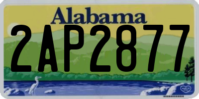 AL license plate 2AP2877