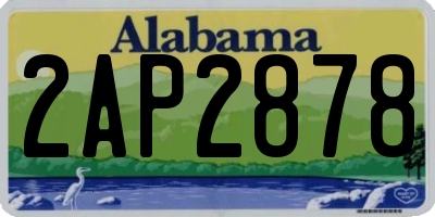 AL license plate 2AP2878