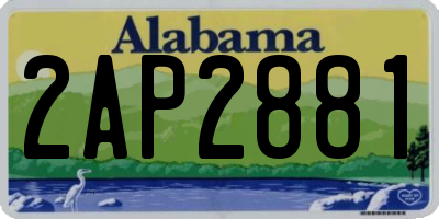 AL license plate 2AP2881