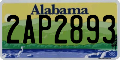 AL license plate 2AP2893