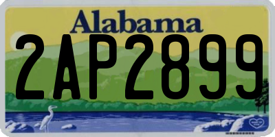 AL license plate 2AP2899