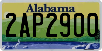 AL license plate 2AP2900