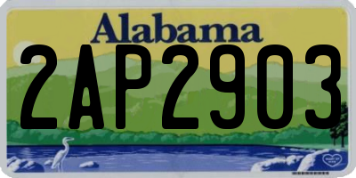 AL license plate 2AP2903