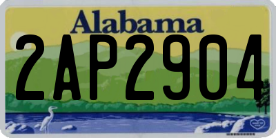 AL license plate 2AP2904