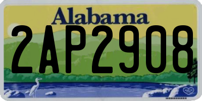 AL license plate 2AP2908