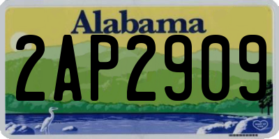 AL license plate 2AP2909